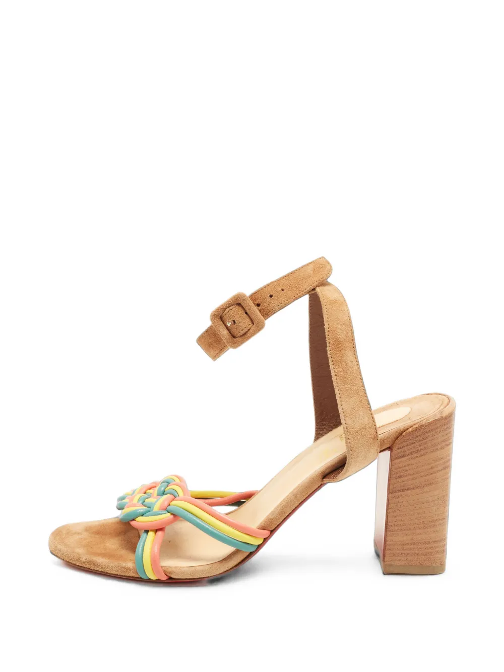 Christian Louboutin Pre-Owned Ella Sandalen mit Blockabsatz - Nude