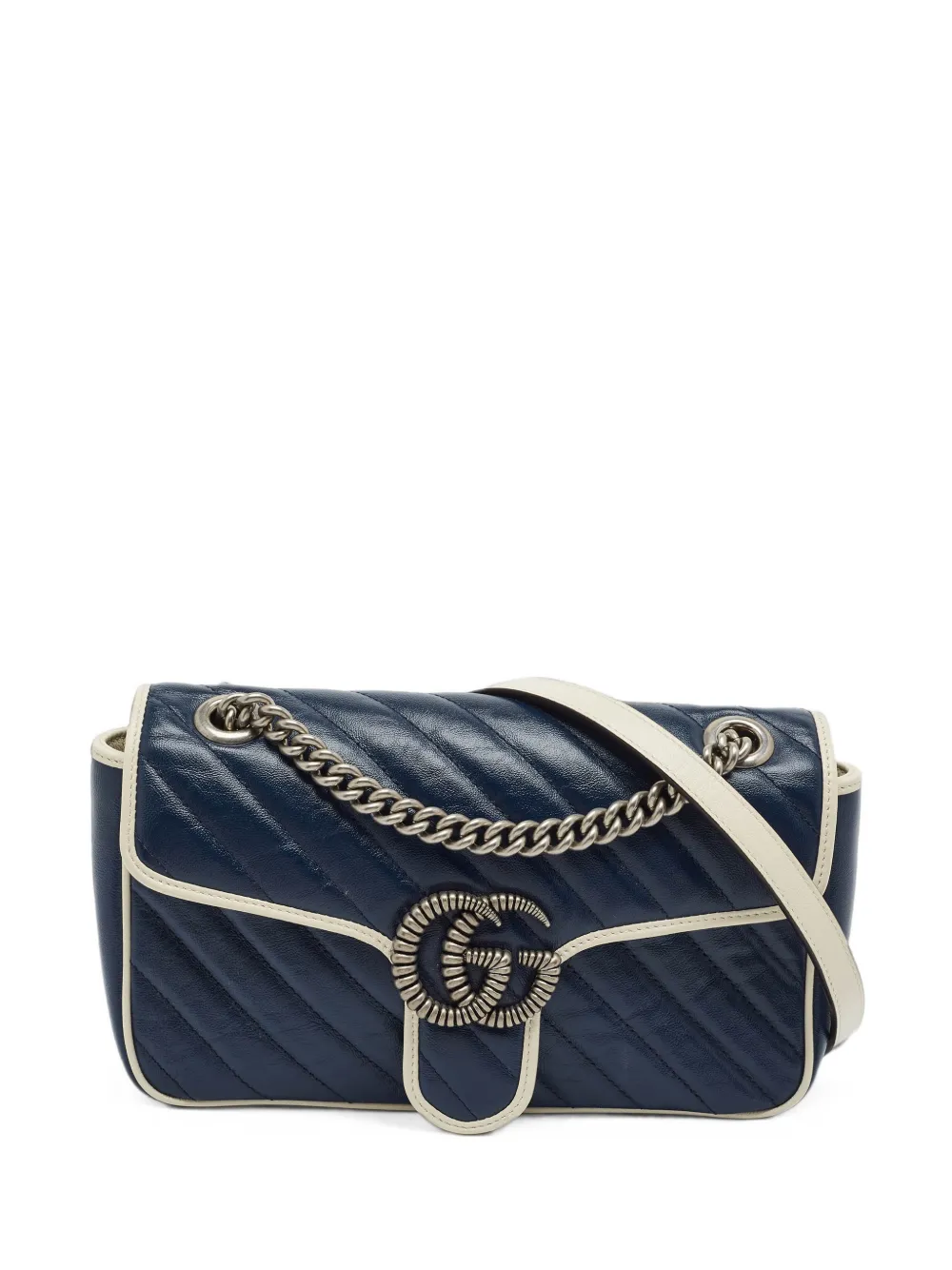 Gucci Pre-Owned GG Marmont Torchon leather crossbody bag - Blau