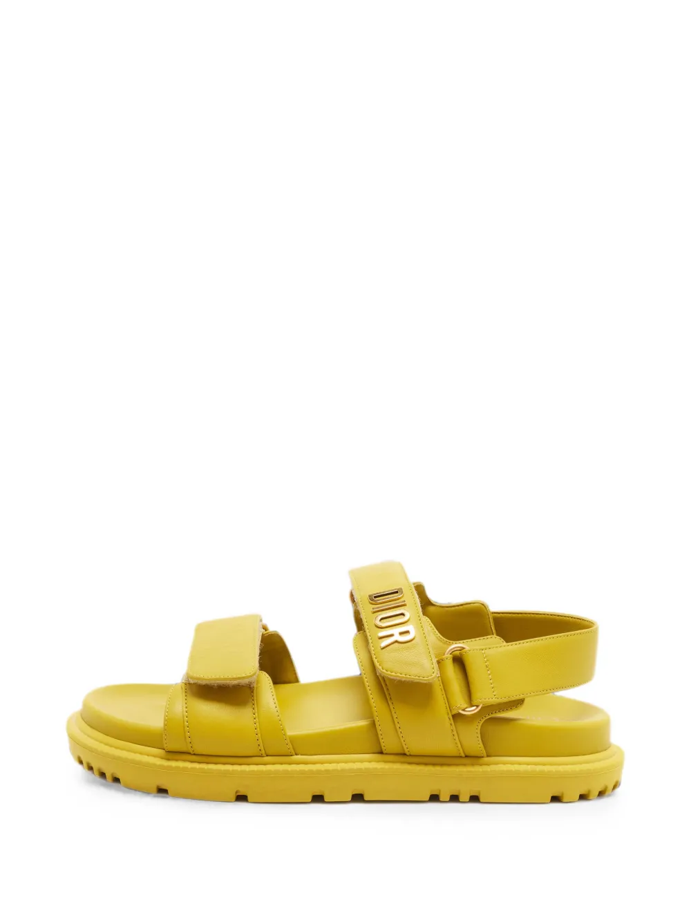 Pre-owned Dior Act Slingback Sandals In Yellow