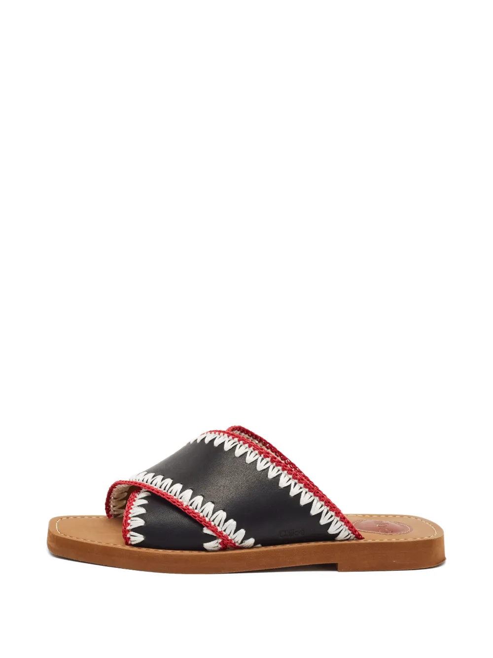 Chloé Pre-Owned Woody threaded sandals - Nero