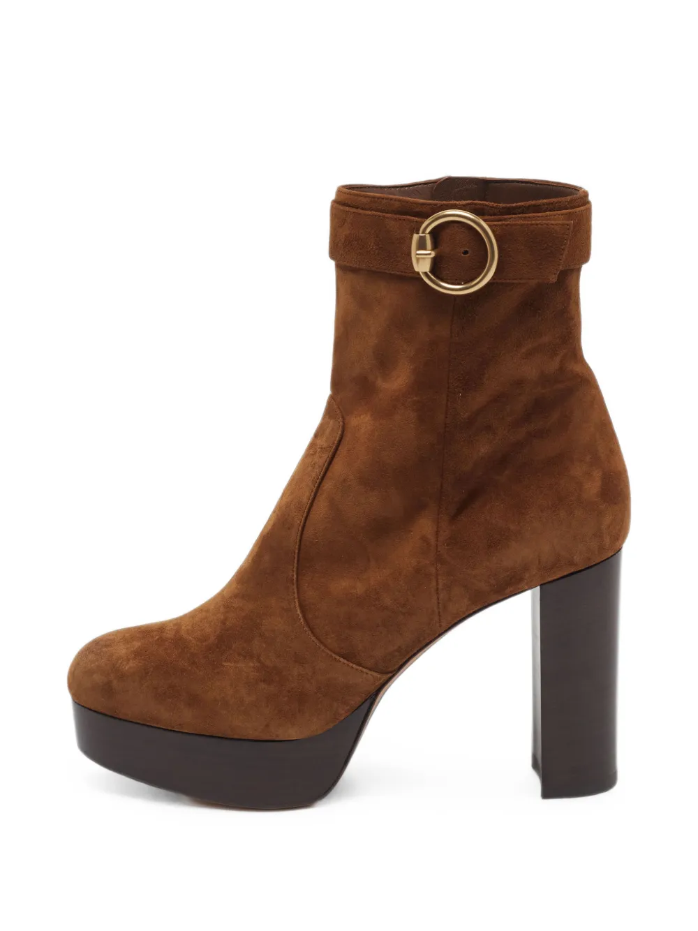 Gianvito Rossi Stivaletti Regent con fibbia - Marrone