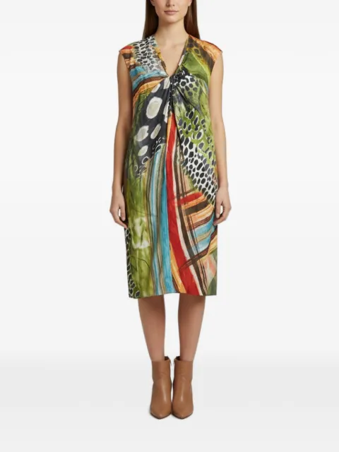 DSQUARED2 abstract-print midi dress