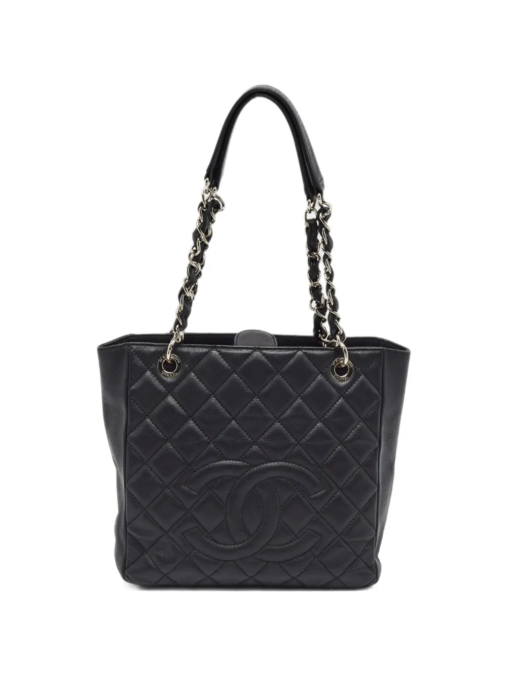 CHANEL Pre-Owned 2010-2011 petite Shopper quilted CC tote bag - Schwarz