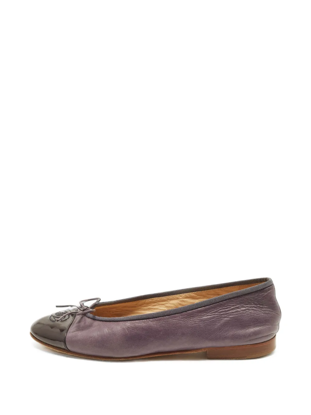 CHANEL Pre-Owned bow cap-toe pumps - Violett