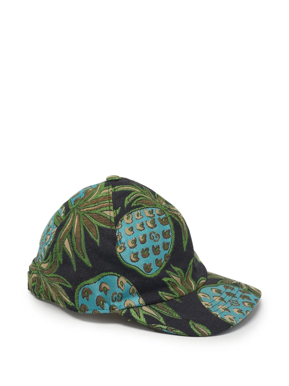 Gucci Pre-Owned Baseballkappe aus Ananas-Jacquard - Schwarz