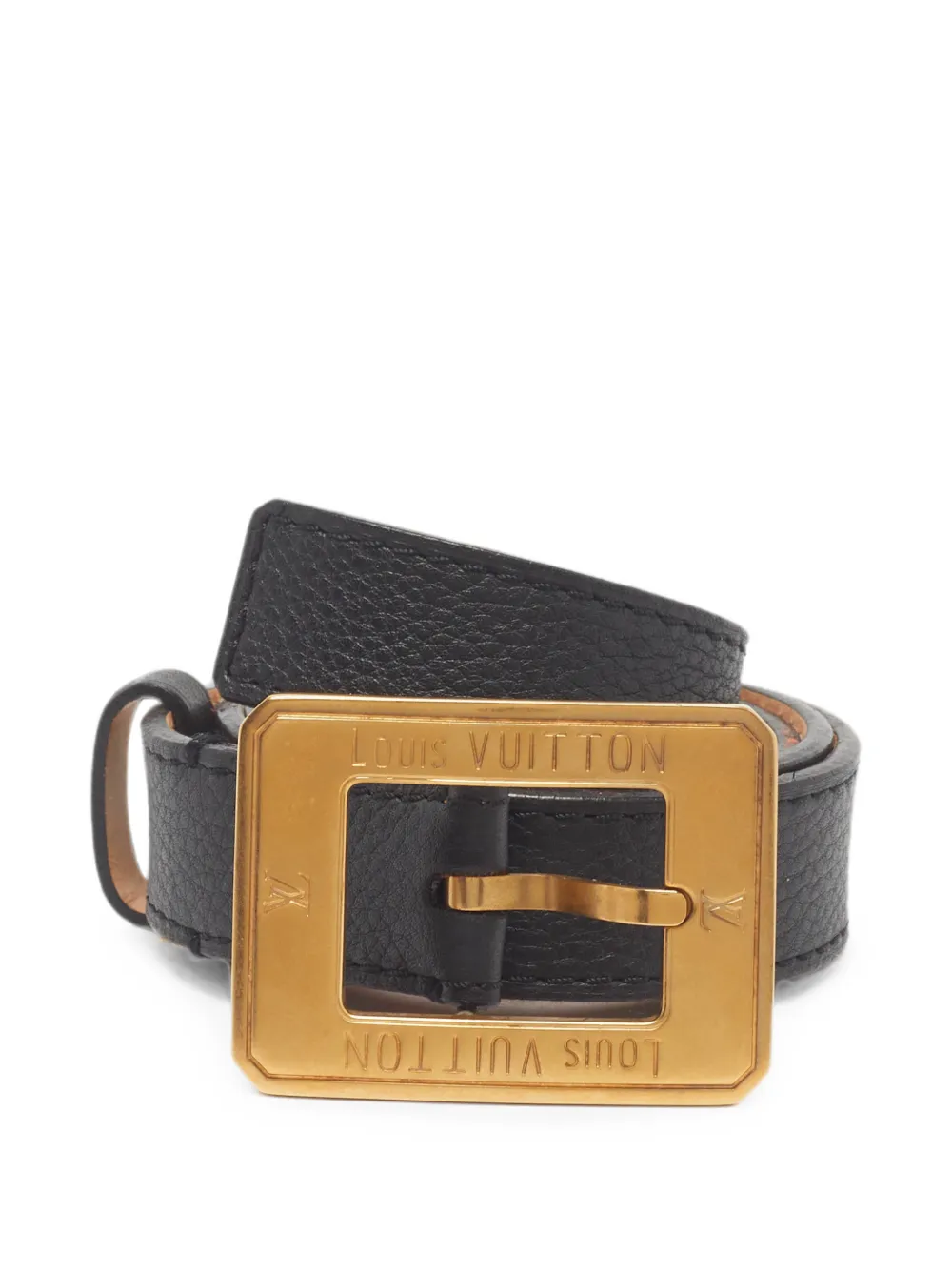 Louis Vuitton Pre-Owned 2008 slim buckle belt - Nero