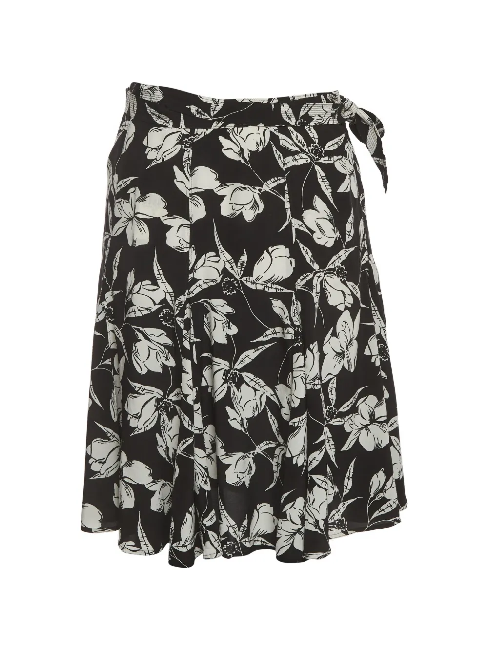 Polo Ralph Lauren Vintage mini floral-print wrap skirt - Nero