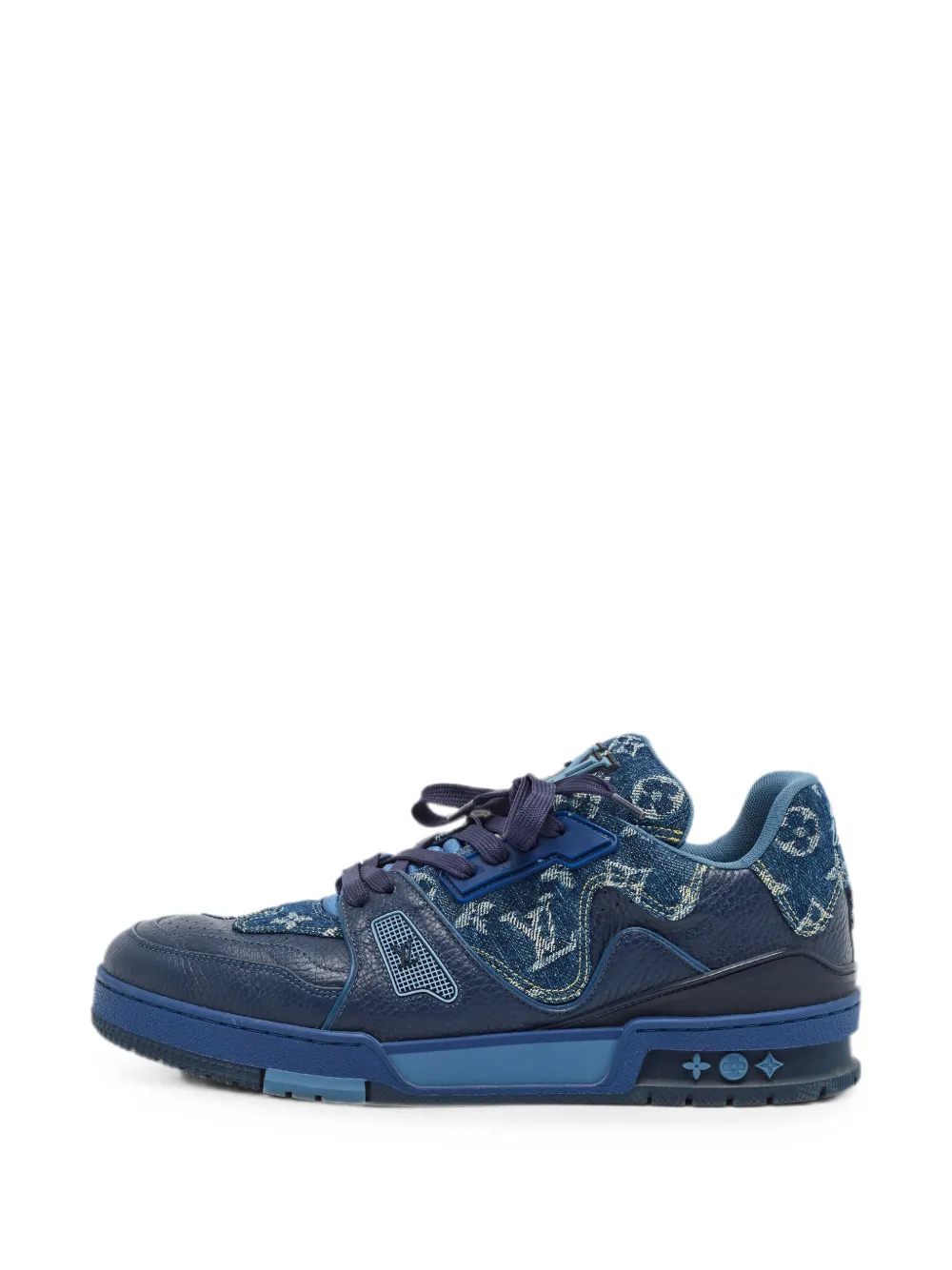 Louis Vuitton Pre-Owned LV Trainer Monogram denim sneakers - Blau