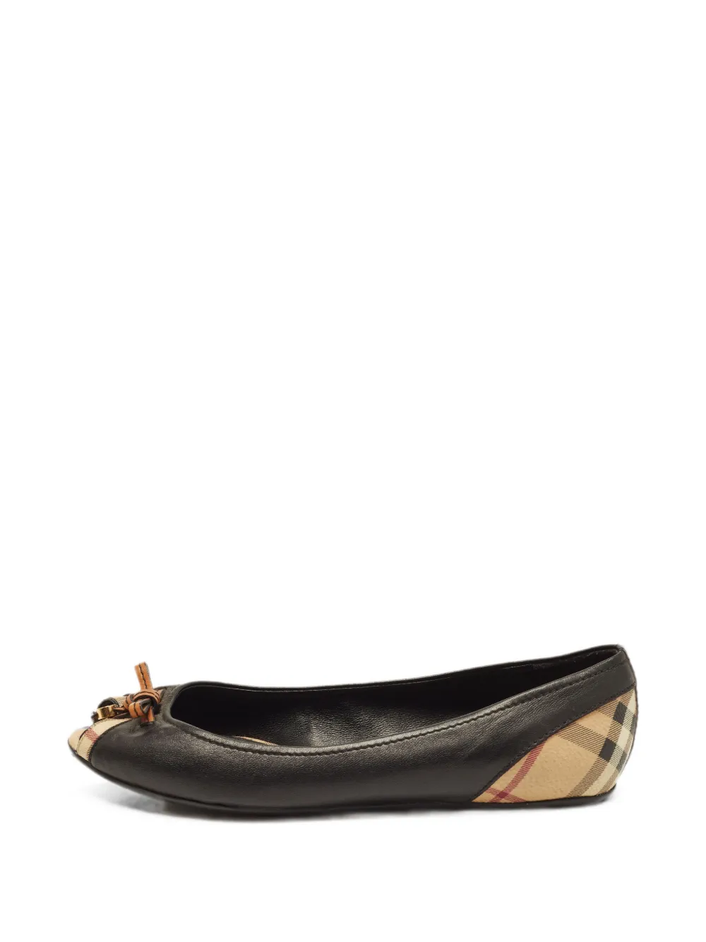 Burberry Pre-Owned peep-toe ballet flats - Schwarz