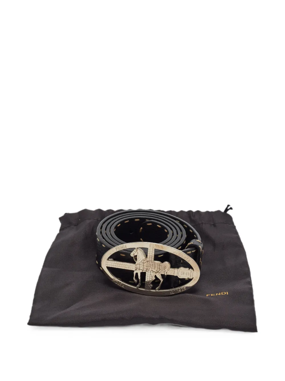 Fendi Pre-Owned 2007 horse-buckle belt - Schwarz