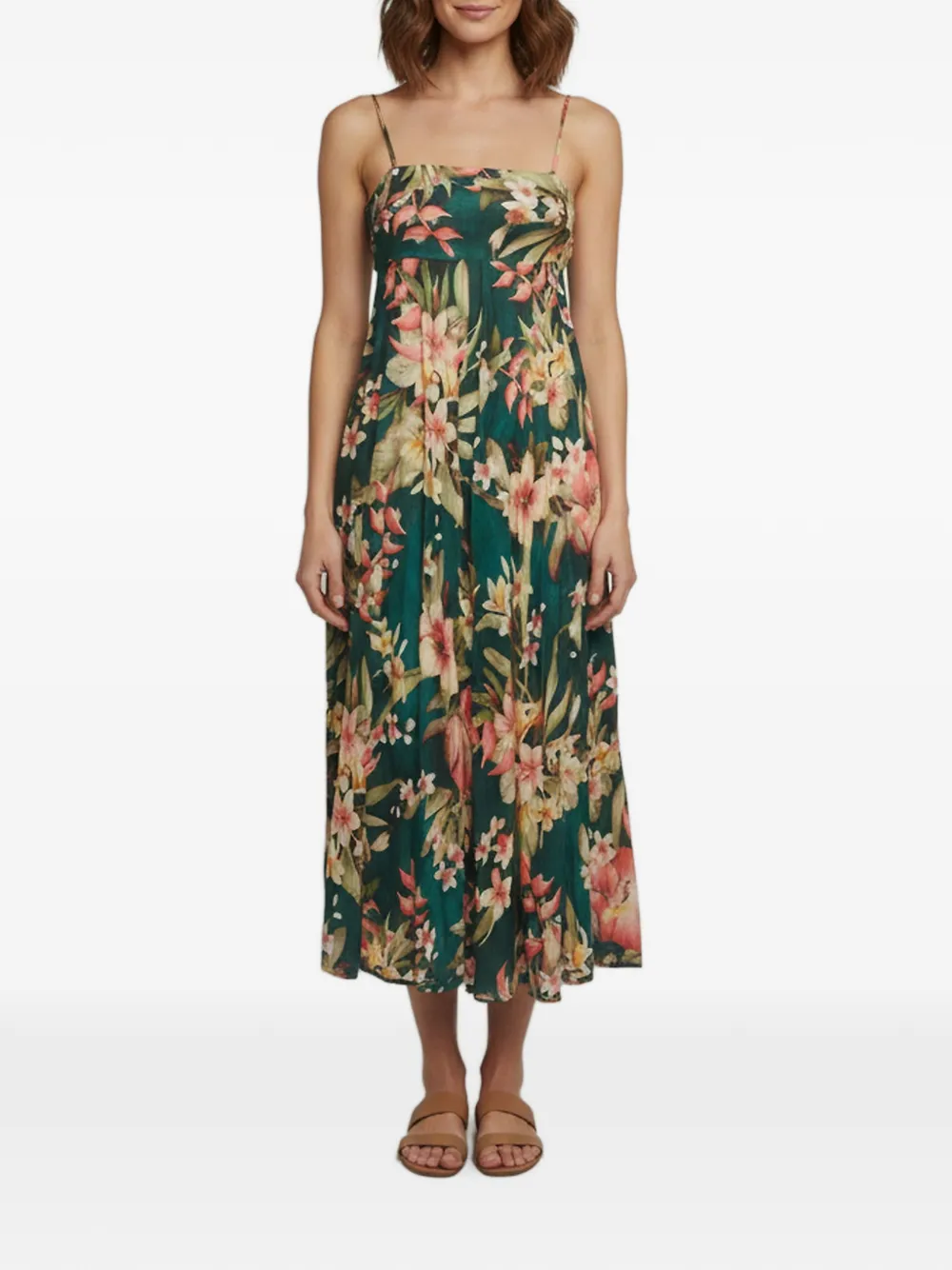 ZIMMERMANN Lexi floral-print midi dress - Grün