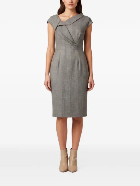 Escada Pre-Owned check-pattern draped mini dress