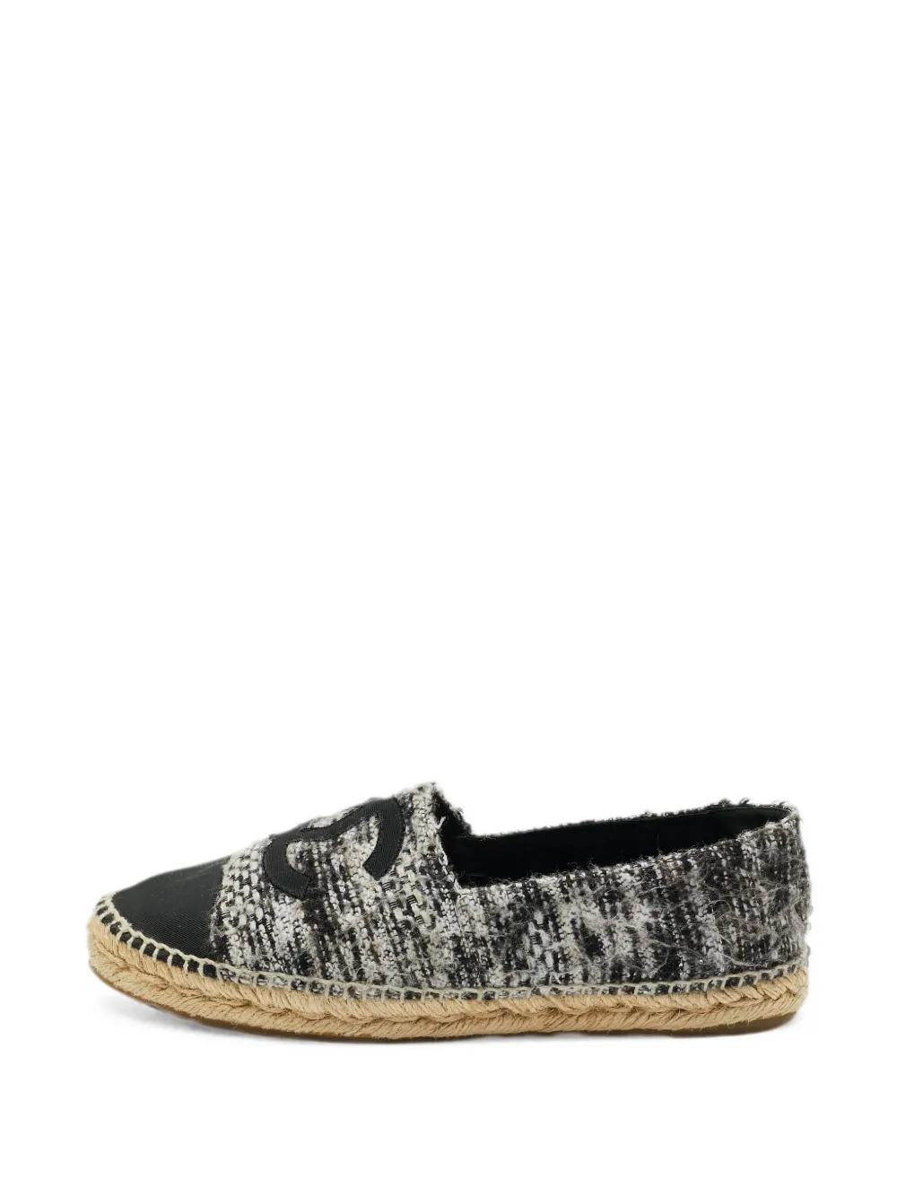 CHANEL Pre-Owned interlocking-CC flat espadrilles - Schwarz
