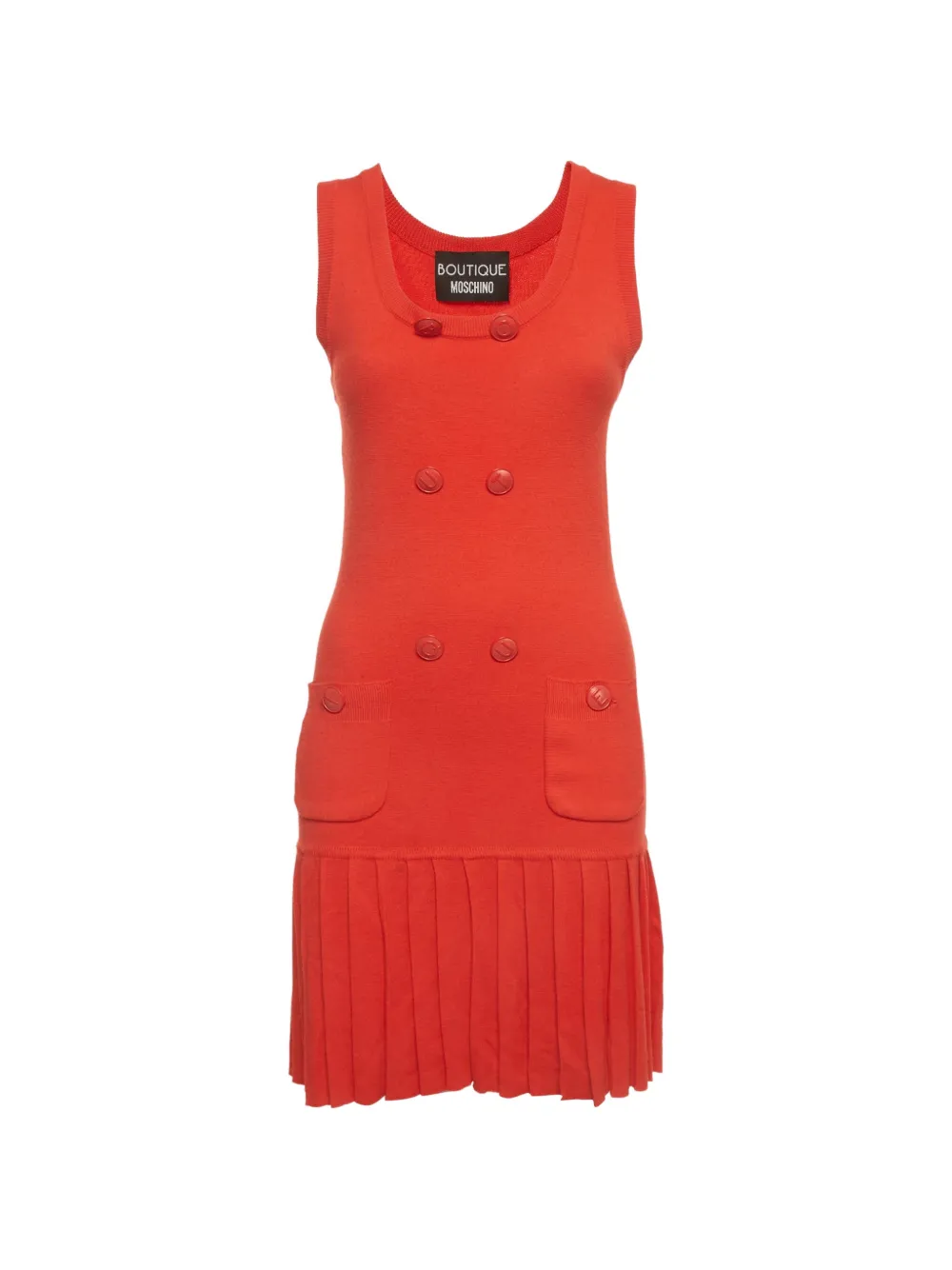 Moschino Pre-Owned pleated-skirt sleeveless mini dress - Rosso