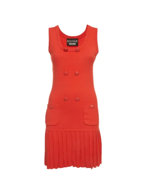 Moschino Pre-Owned pleated-skirt sleeveless mini dress