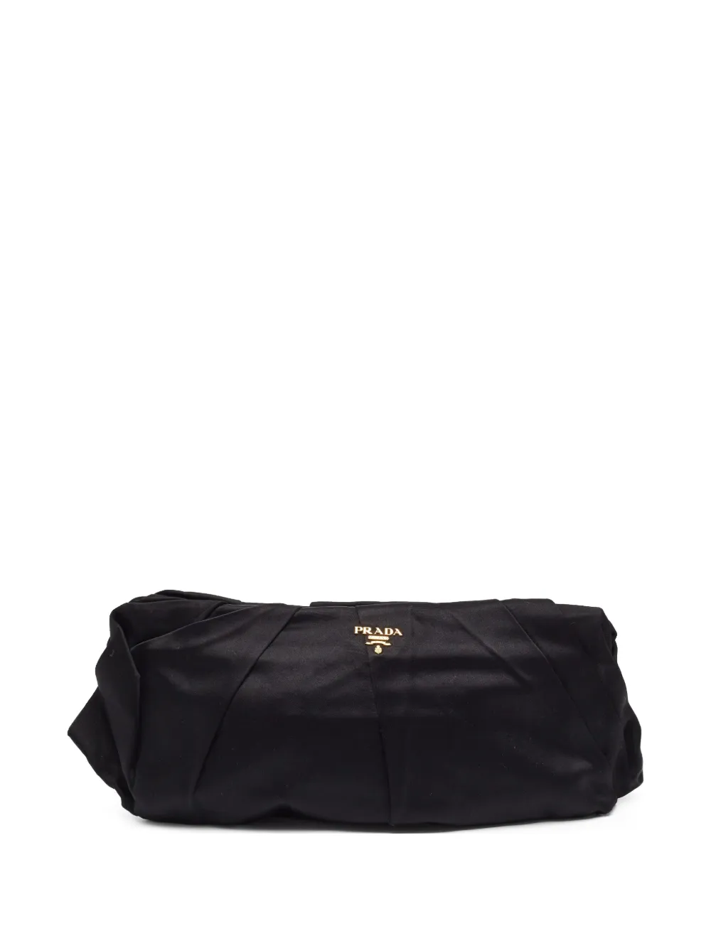 Prada Pre-Owned pleated frame clutch bag - Nero