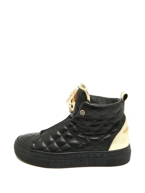Philipp Plein quilted crystal-embellished sneakers