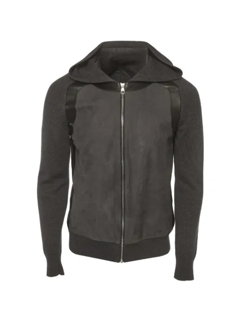 Louis Vuitton Pre-Owned suede knit hoodie