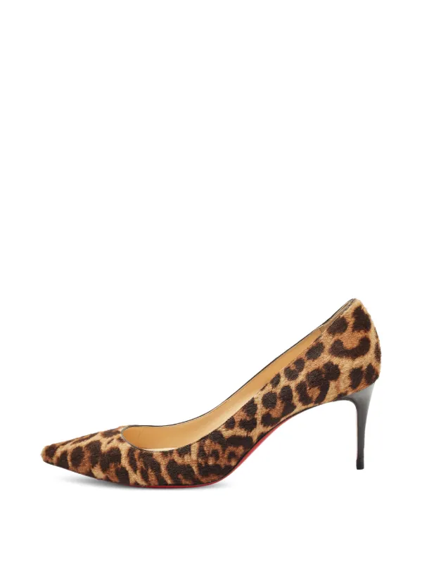 ⚫︎美品⚫︎Christian Louboutin レオパード柄 ウェッジソール38 Christian Louboutin Pre-Owned レオパード パンプス | ブラウン
