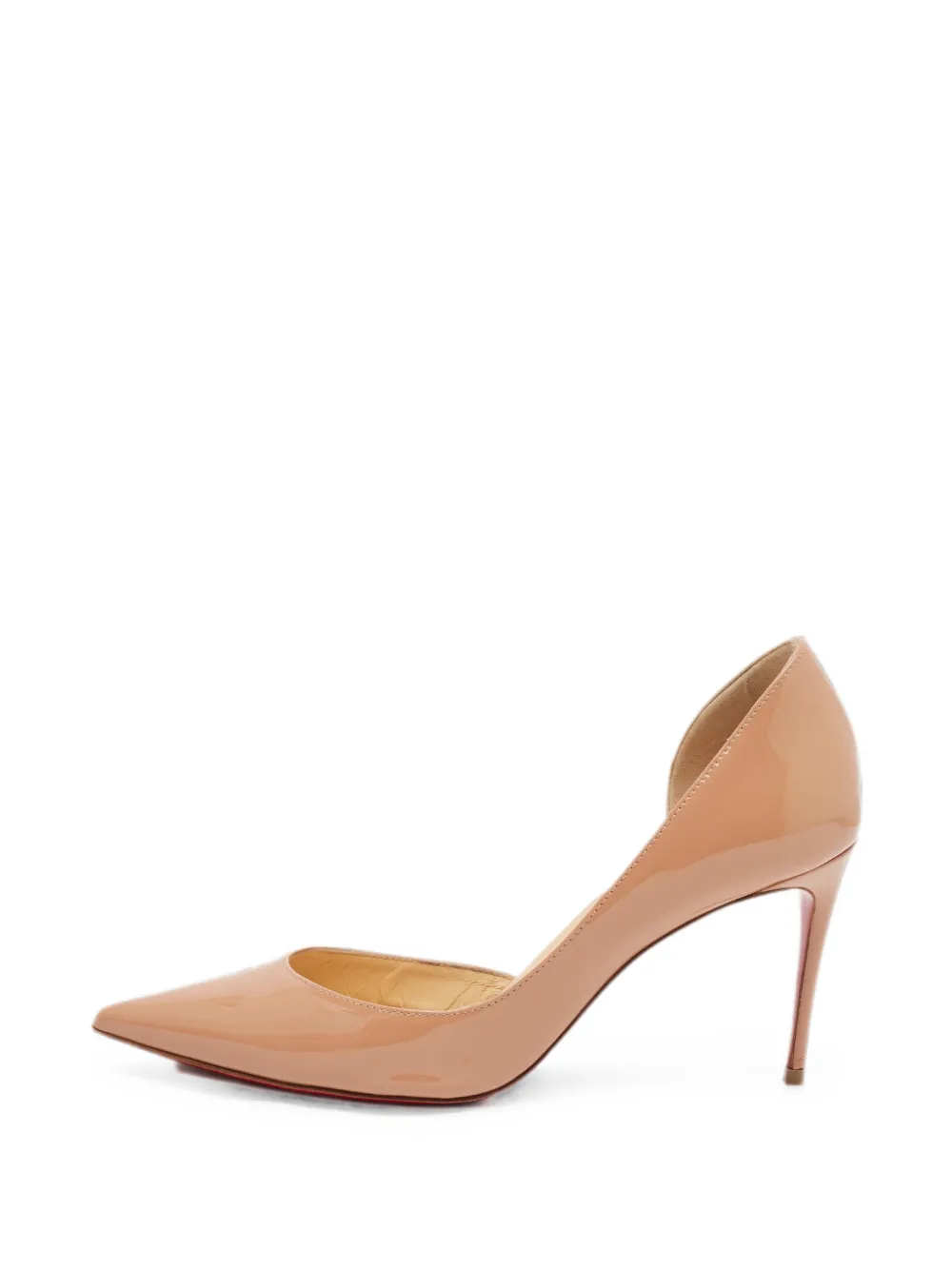 Christian Louboutin Pre-Owned Iriza d'Orsay leather heeled pumps - Nude
