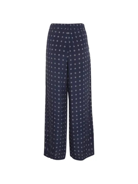 Weekend Max Mara motif-print silk trousers