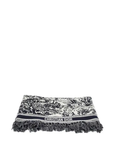 Christian Dior Pre-Owned Oblique-pattern beach towel