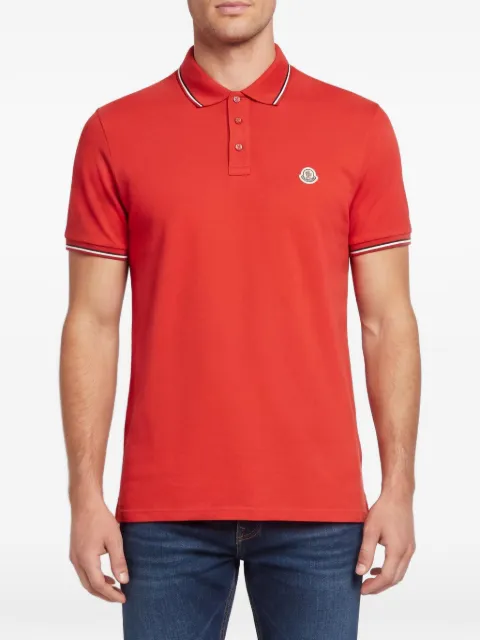 Moncler Vintage piqué-knit polo shirt