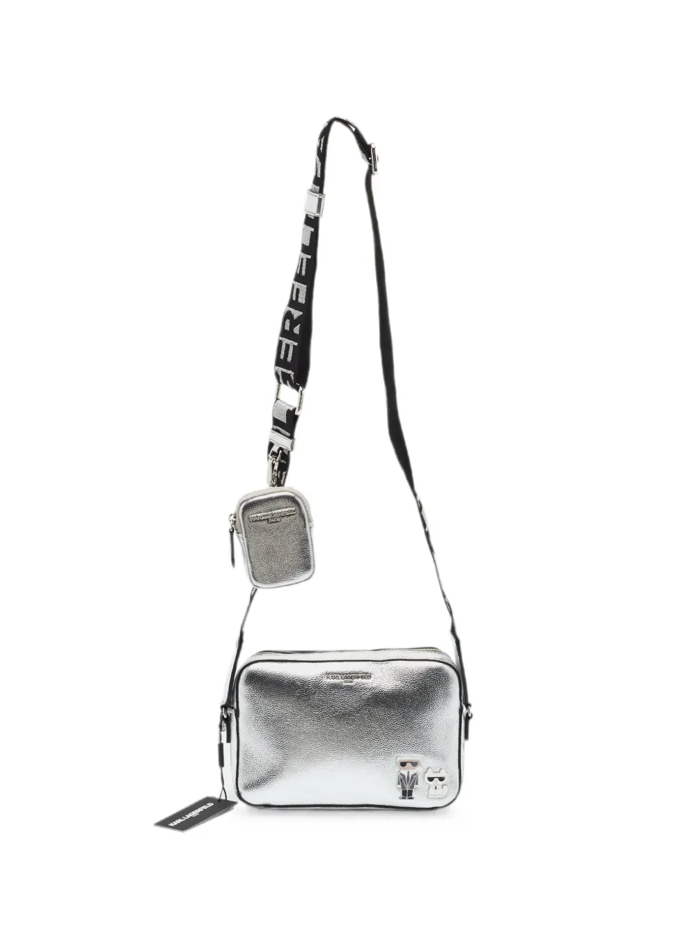 Karl Lagerfeld Vintage Maybelle faux-leather crossbody bag - Silber