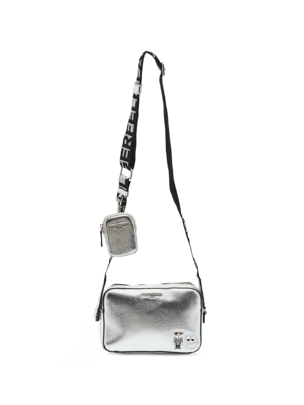 Karl Lagerfeld Vintage sac à bandoulière Maybelle en cuir artificiel - Argent