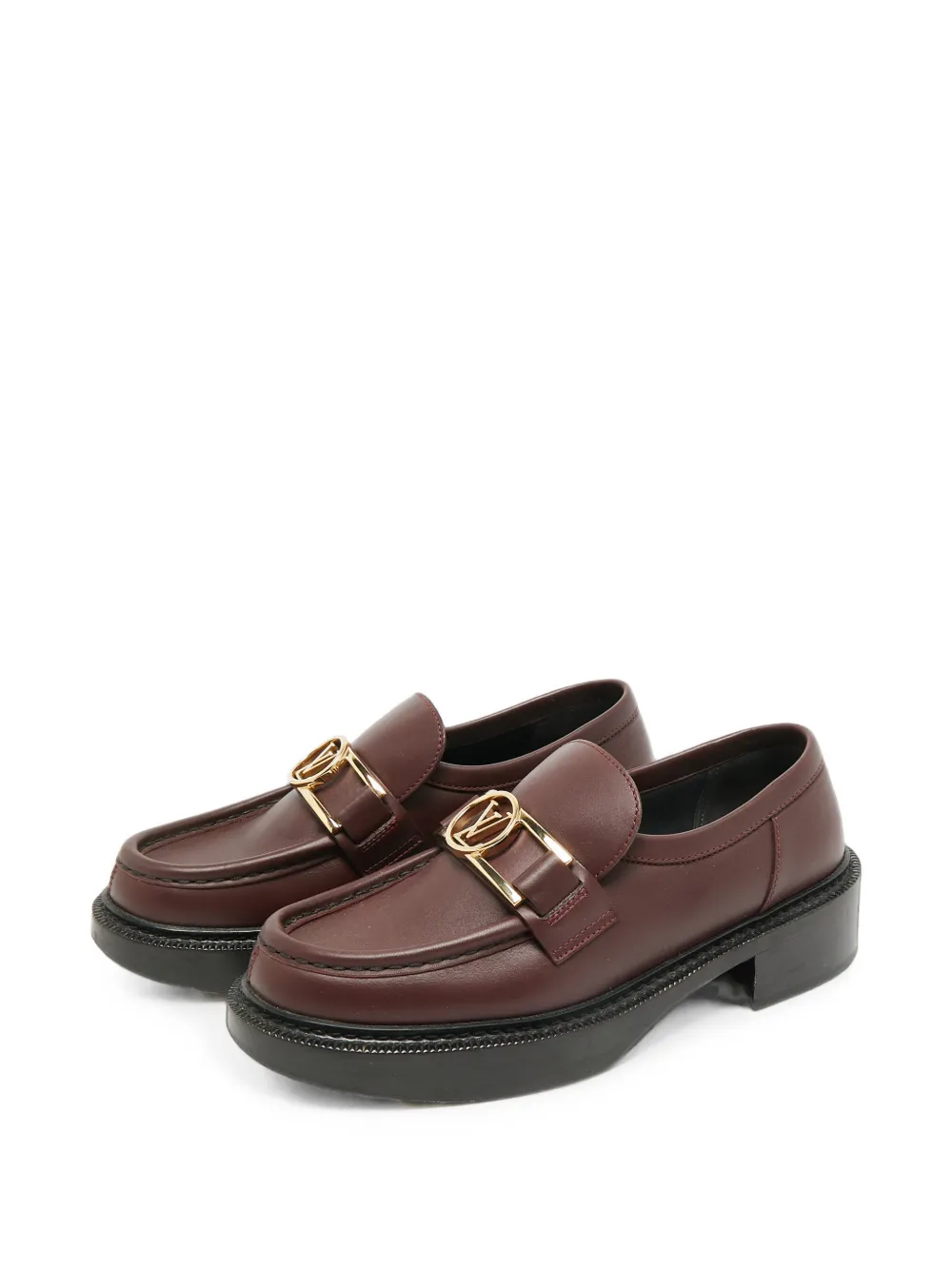 Louis Vuitton Pre-Owned Academy LV Circle loafers - Braun
