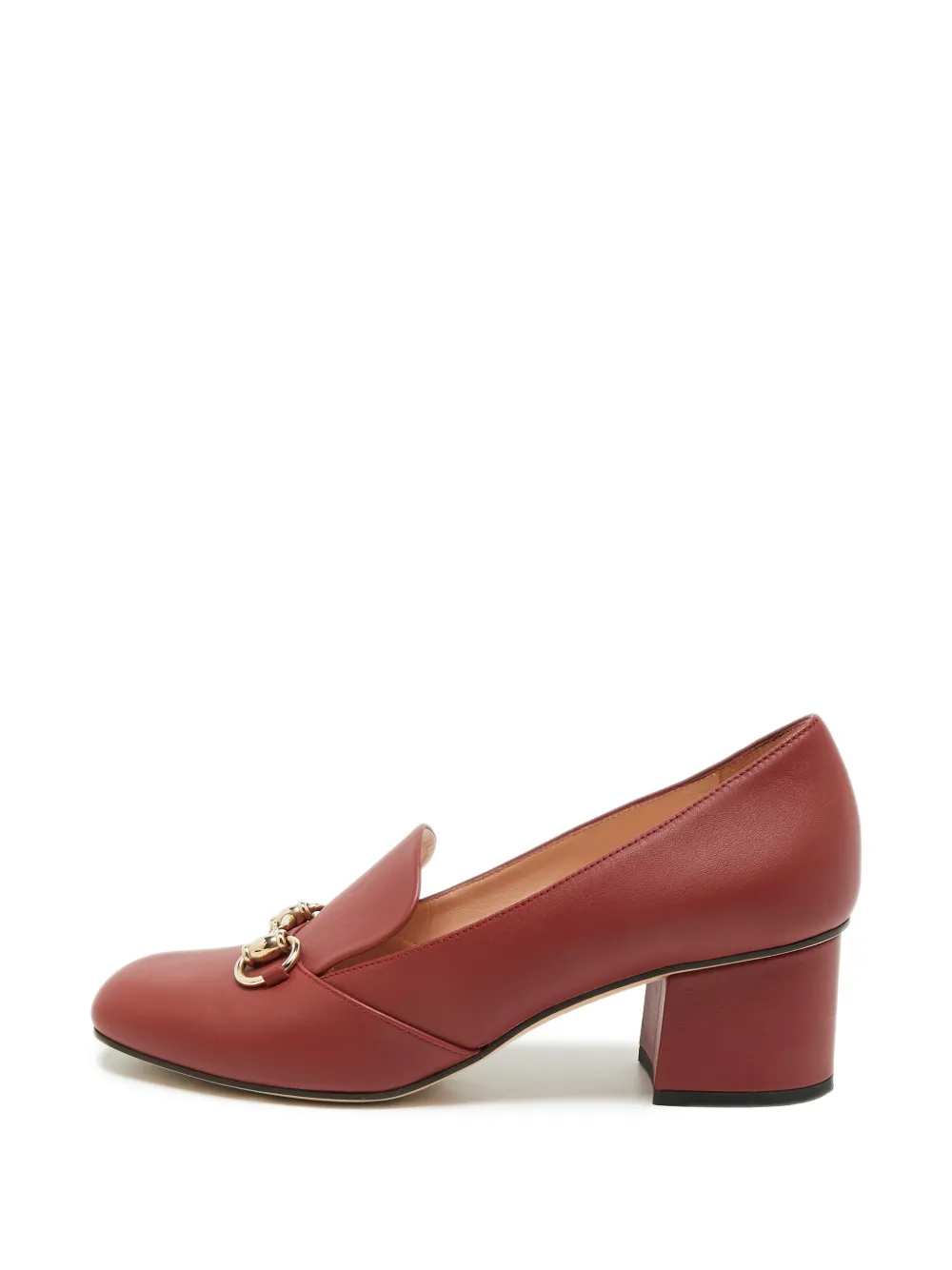 Gucci Pre-Owned Horsebit block heel pumps - Rosso