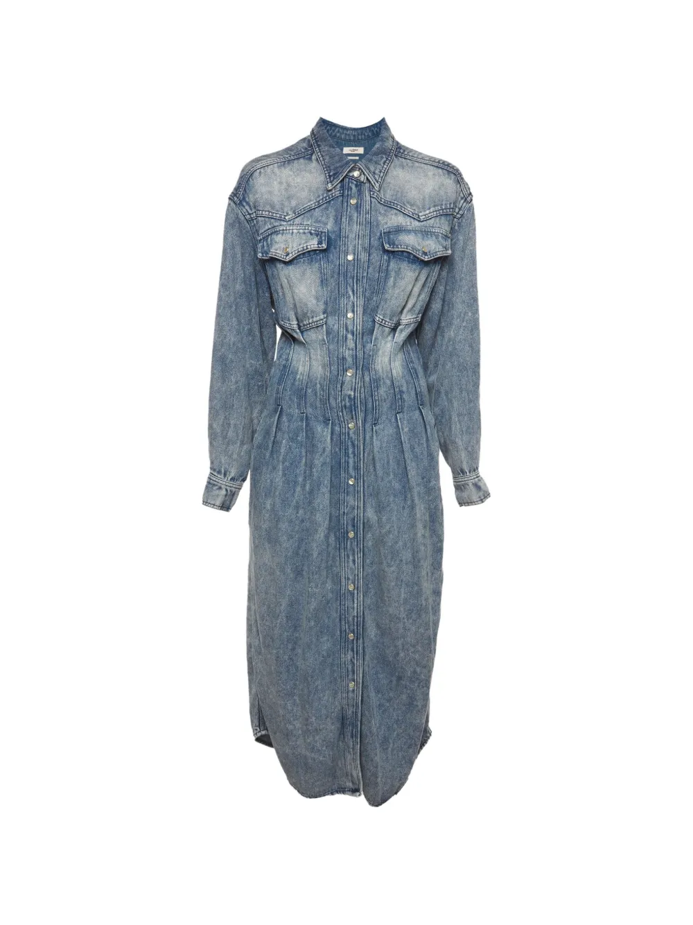 MARANT ÉTOILE robe mi-longue Tomia à effet délavé - Bleu MARANT ÉTOILE robe mi-longue Tomia à effet délavé - Bleu