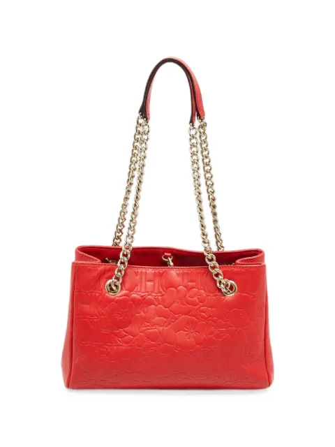 Carolina Herrera Vintage embossed chain tote bag