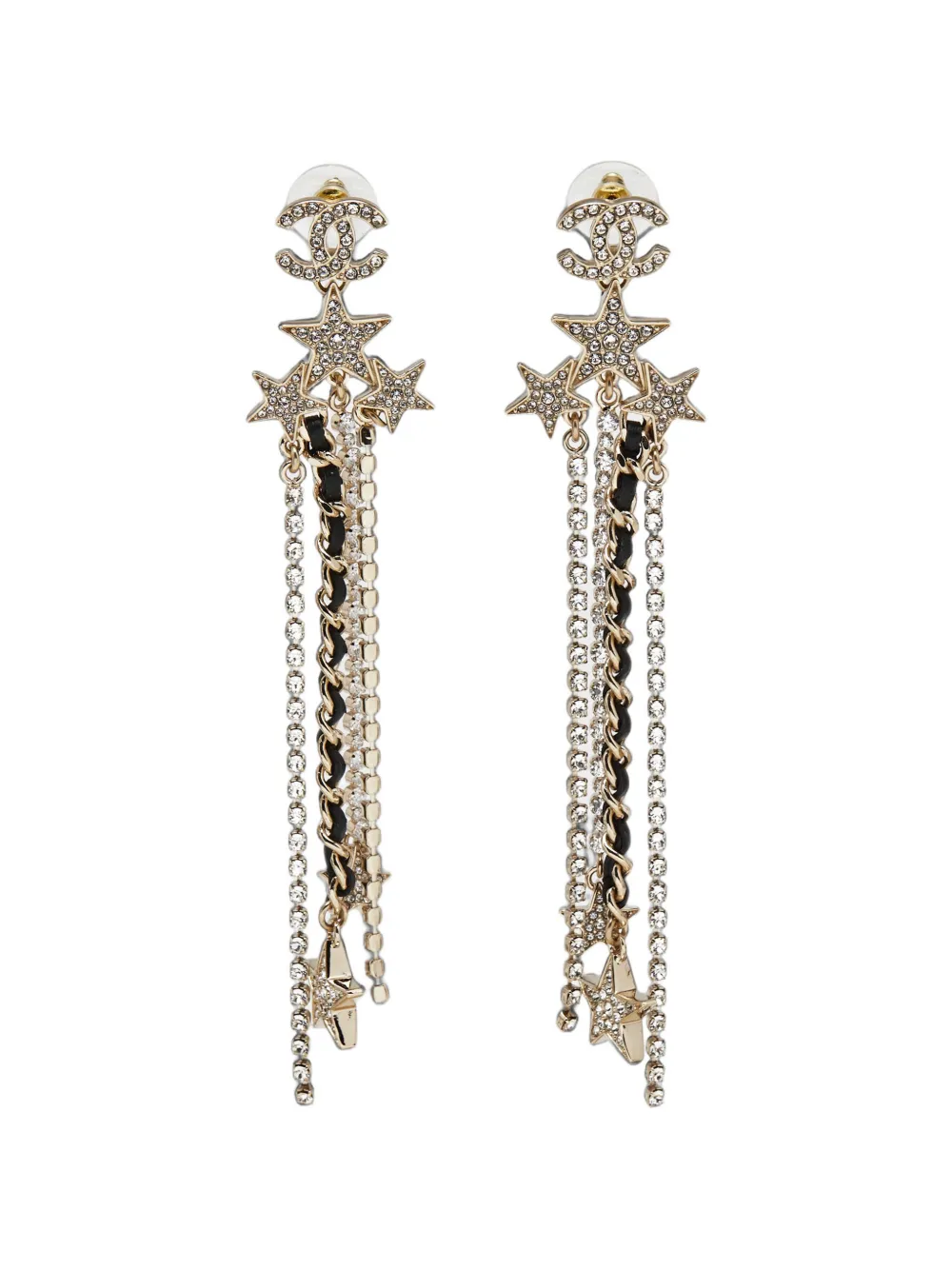 CHANEL Pre-Owned CC-logo drop earrings - Gold