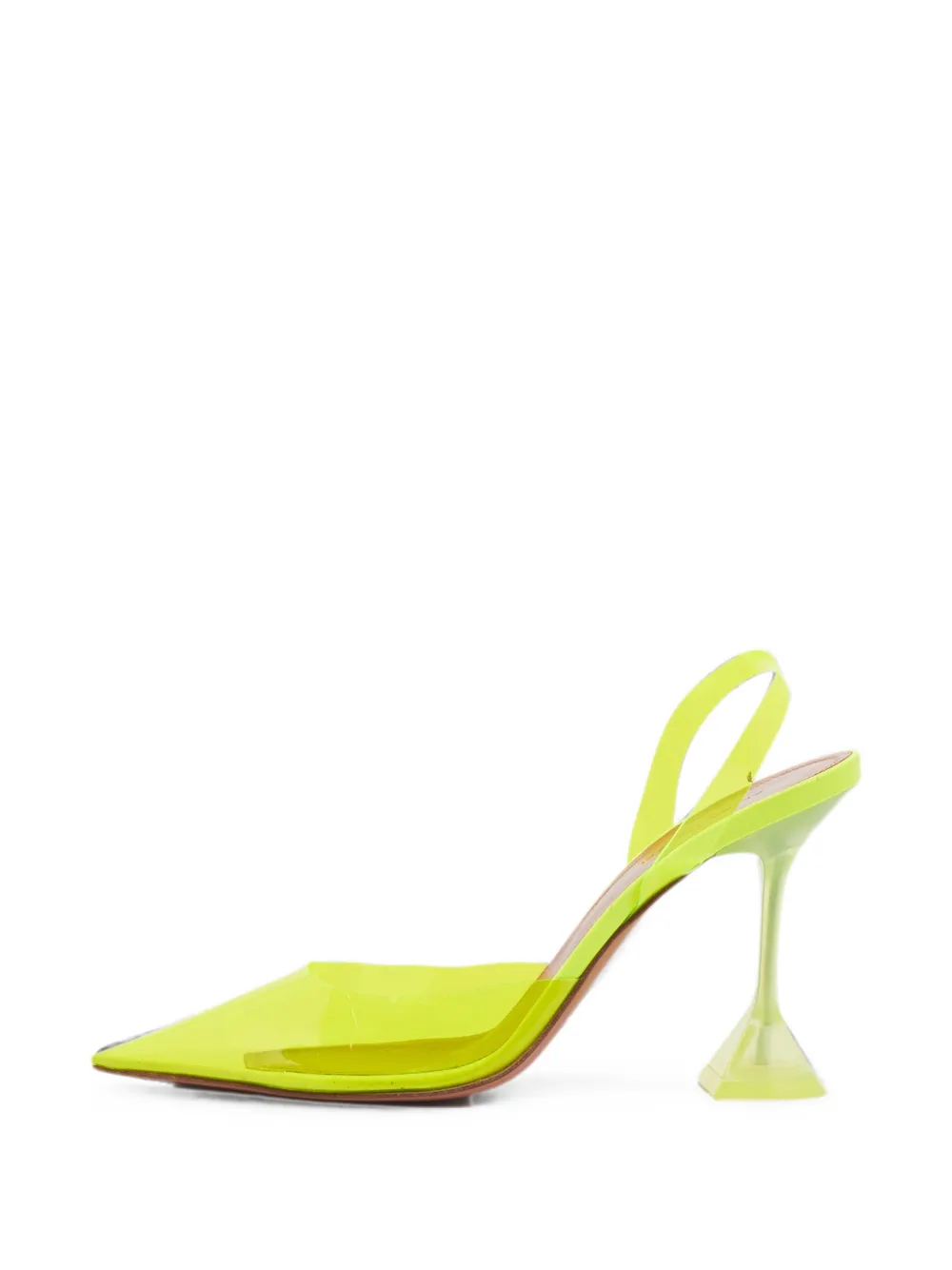 Amina Muaddi Holli Glass slingback pumps - Gelb