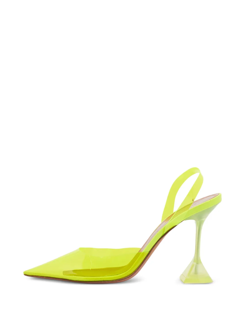 Amina Muaddi Holli Glass slingback pumps - Gelb