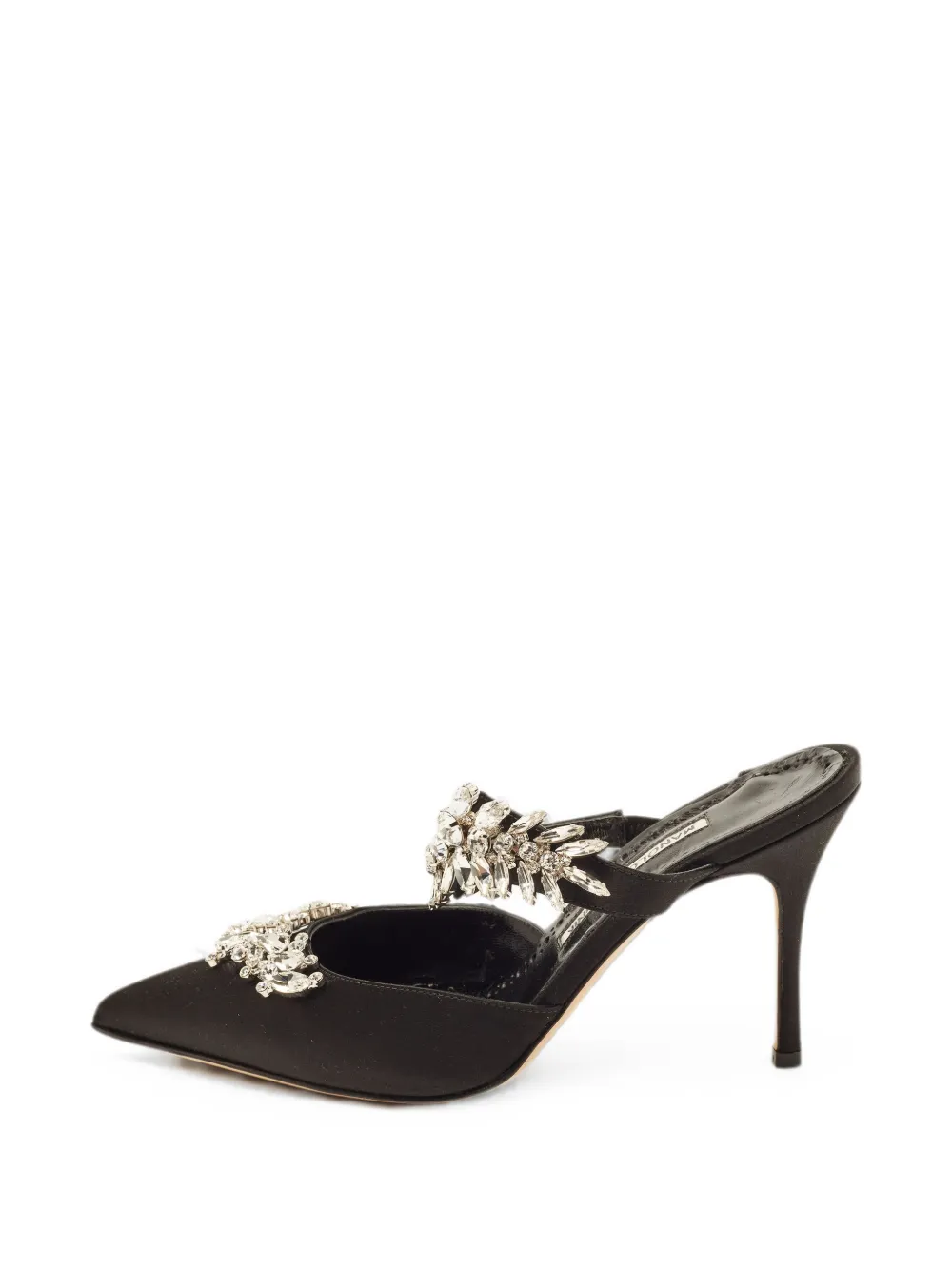 Manolo Blahnik Lurum crystal-embellished mules - Schwarz