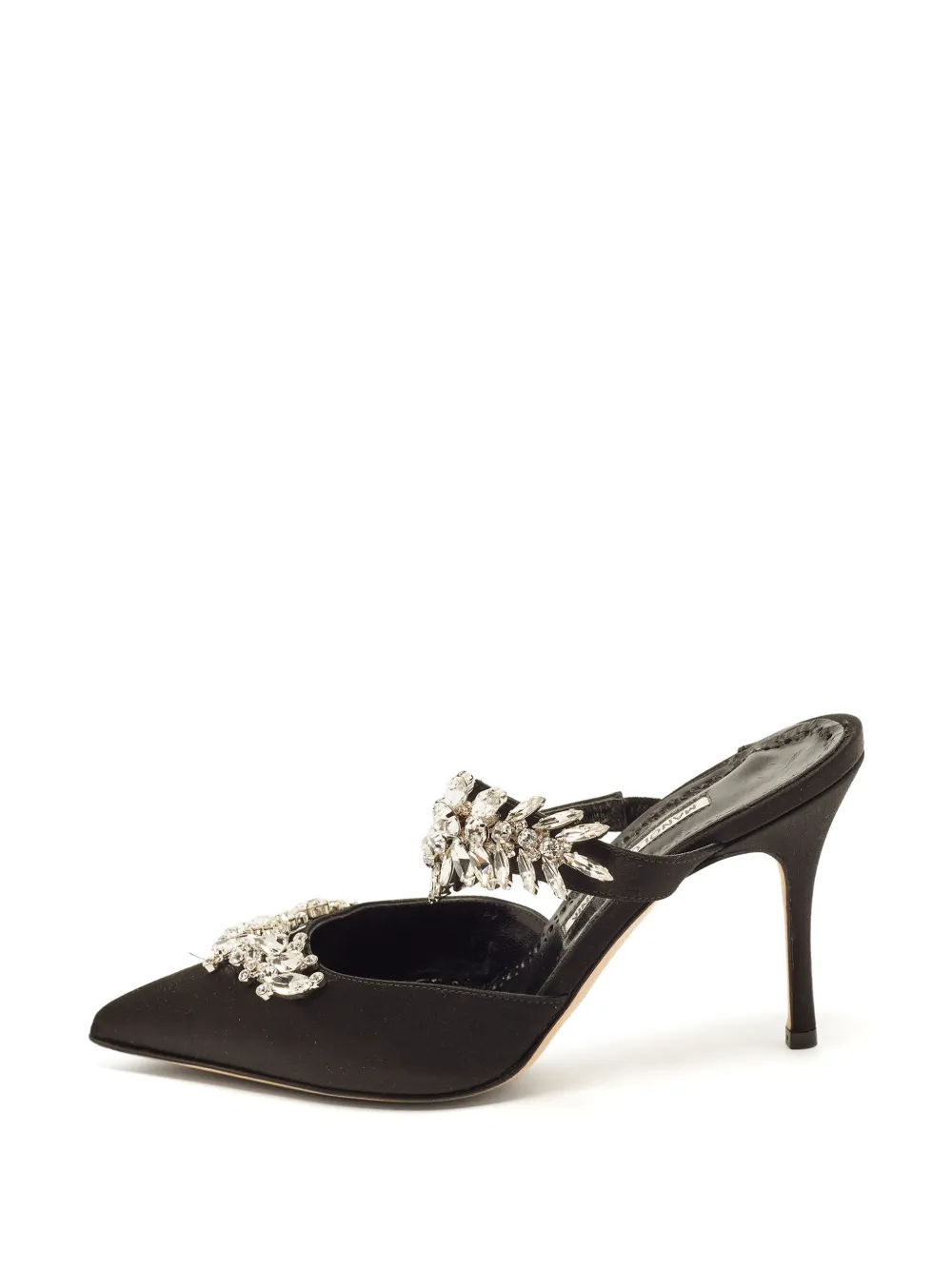 Manolo Blahnik Lurum crystal-embellished mules - Nero