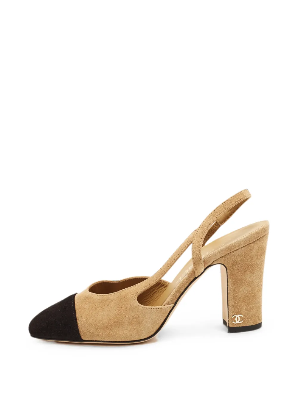 CHANEL Pre-Owned cap-toe slingback pumps - Nude