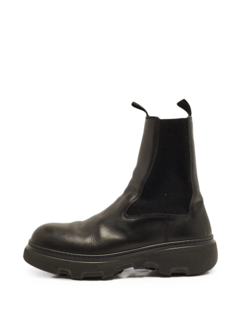 Burberry Pre-Owned 밴딩 첼시 부츠 | 블랙 | Image 1