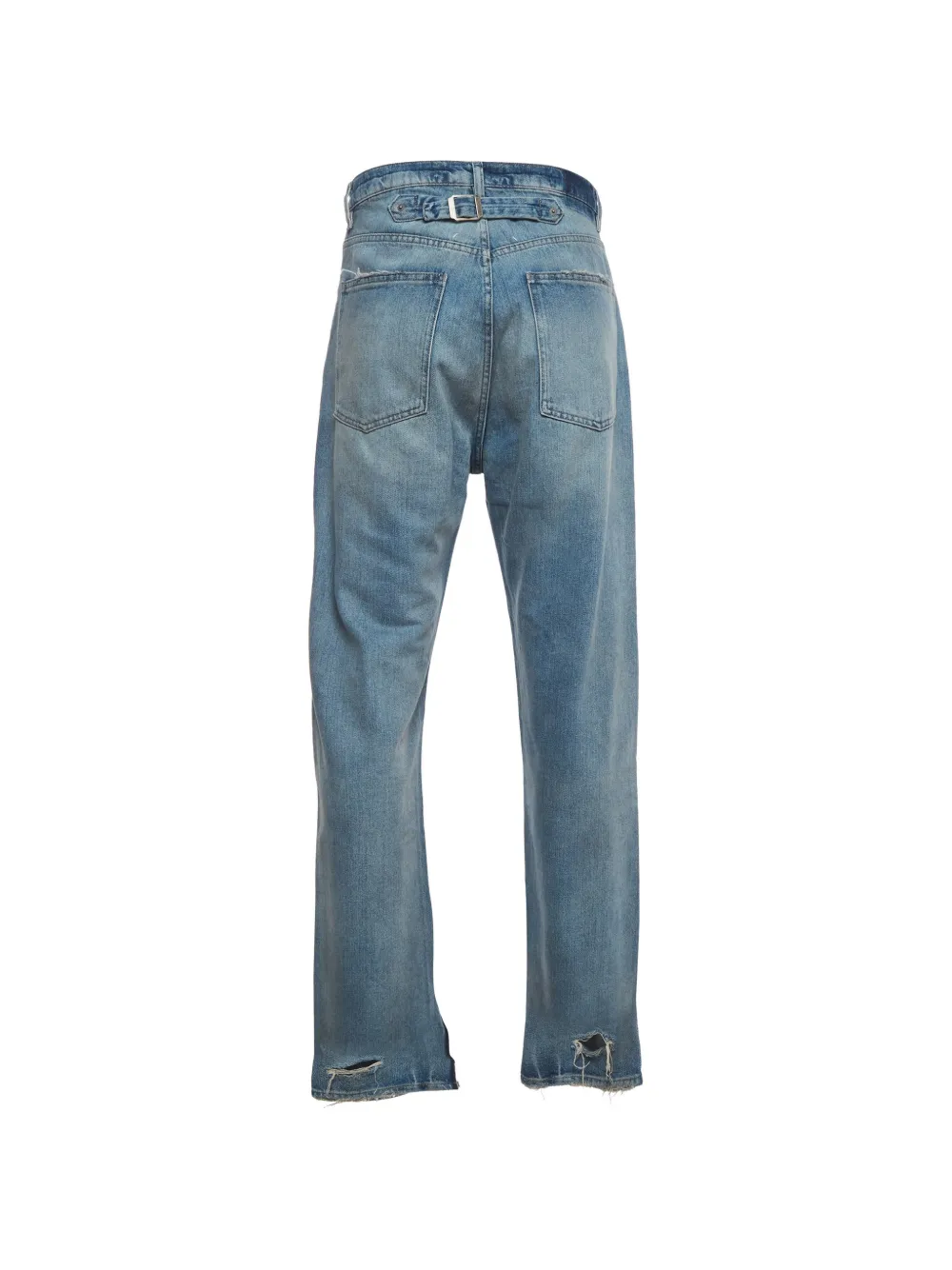 Maison Martin Margiela Pre-Owned distressed wide-leg jeans - Blau