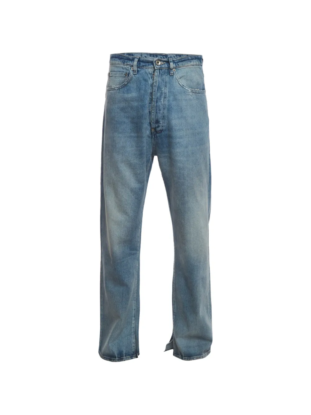 Maison Martin Margiela Pre-Owned distressed wide-leg jeans - Blu