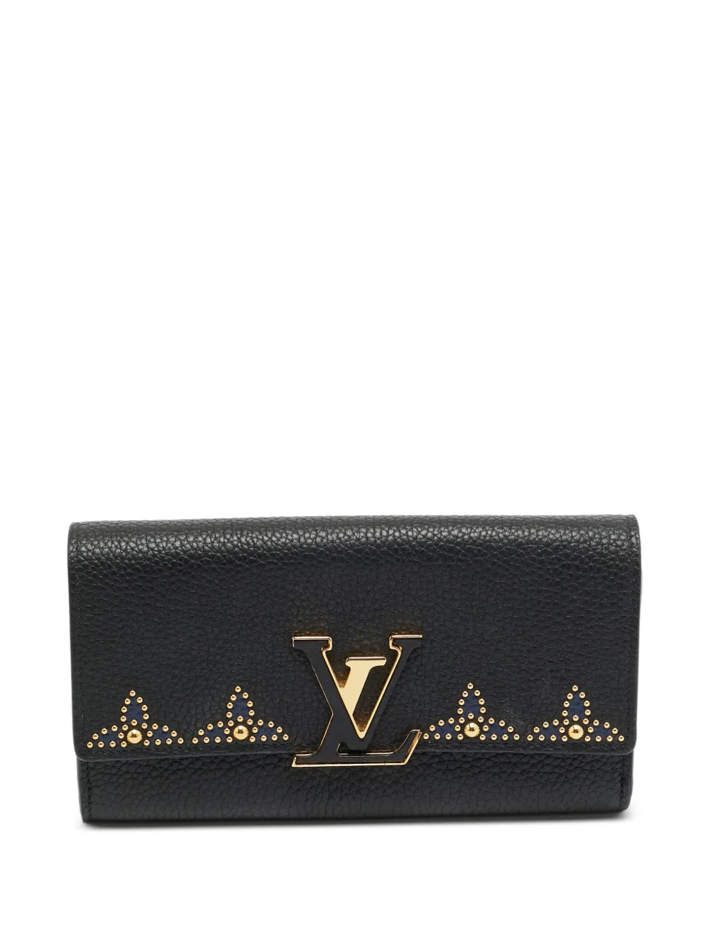 Louis Vuitton ブラック 長財布 (イニシャル入) LOUIS VUITTON 長財布