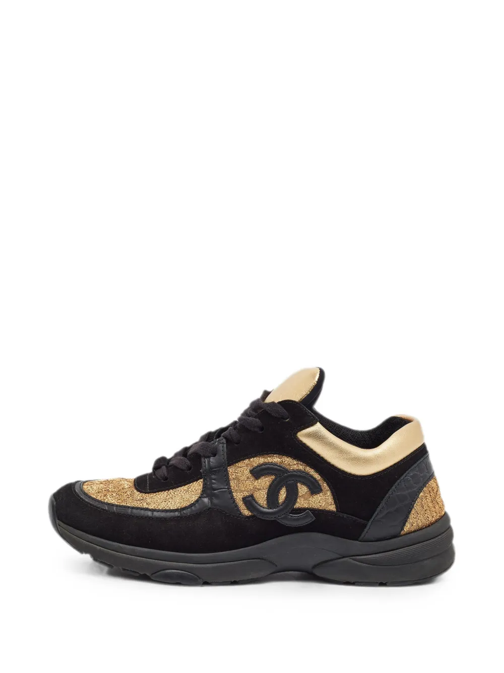 CHANEL Pre-Owned CC lace-up sneakers - Schwarz