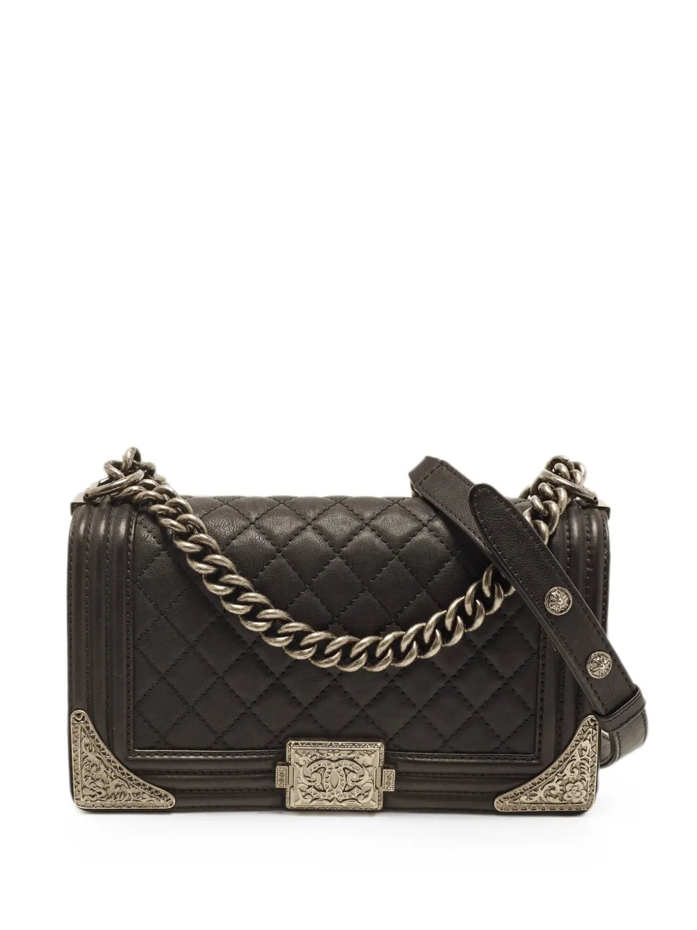 CHANEL Pre-Owned 2013-2014 medium Paris Dallas Boy quilted shoulder bag - Schwarz