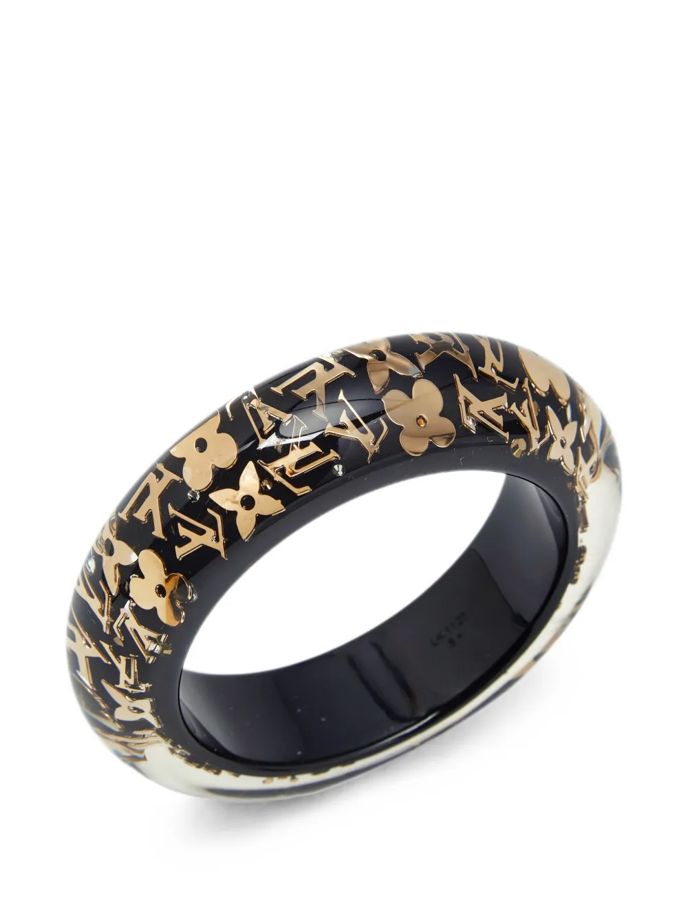Louis Vuitton Pre-owned Monogram Inclusion Crystal-embellished Bracelet in Black, view 3