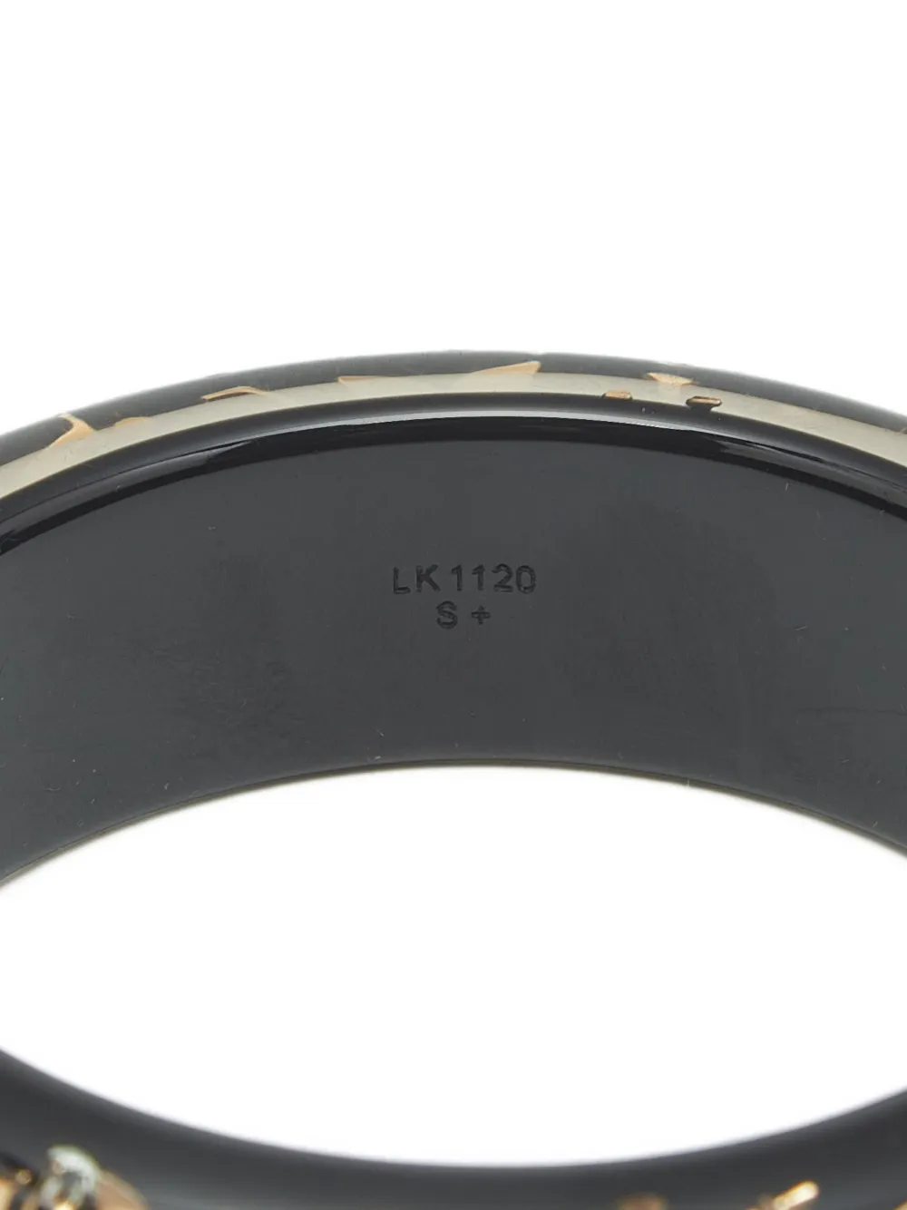 Louis Vuitton Pre-owned Monogram Inclusion Crystal-embellished Bracelet in Black, view 4
