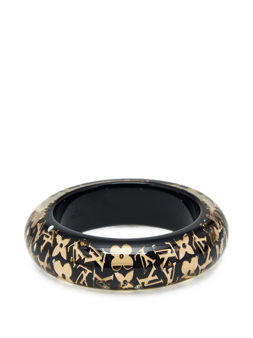 Louis Vuitton Pre-owned Monogram Inclusion Crystal-embellished Bracelet in Black, view 2