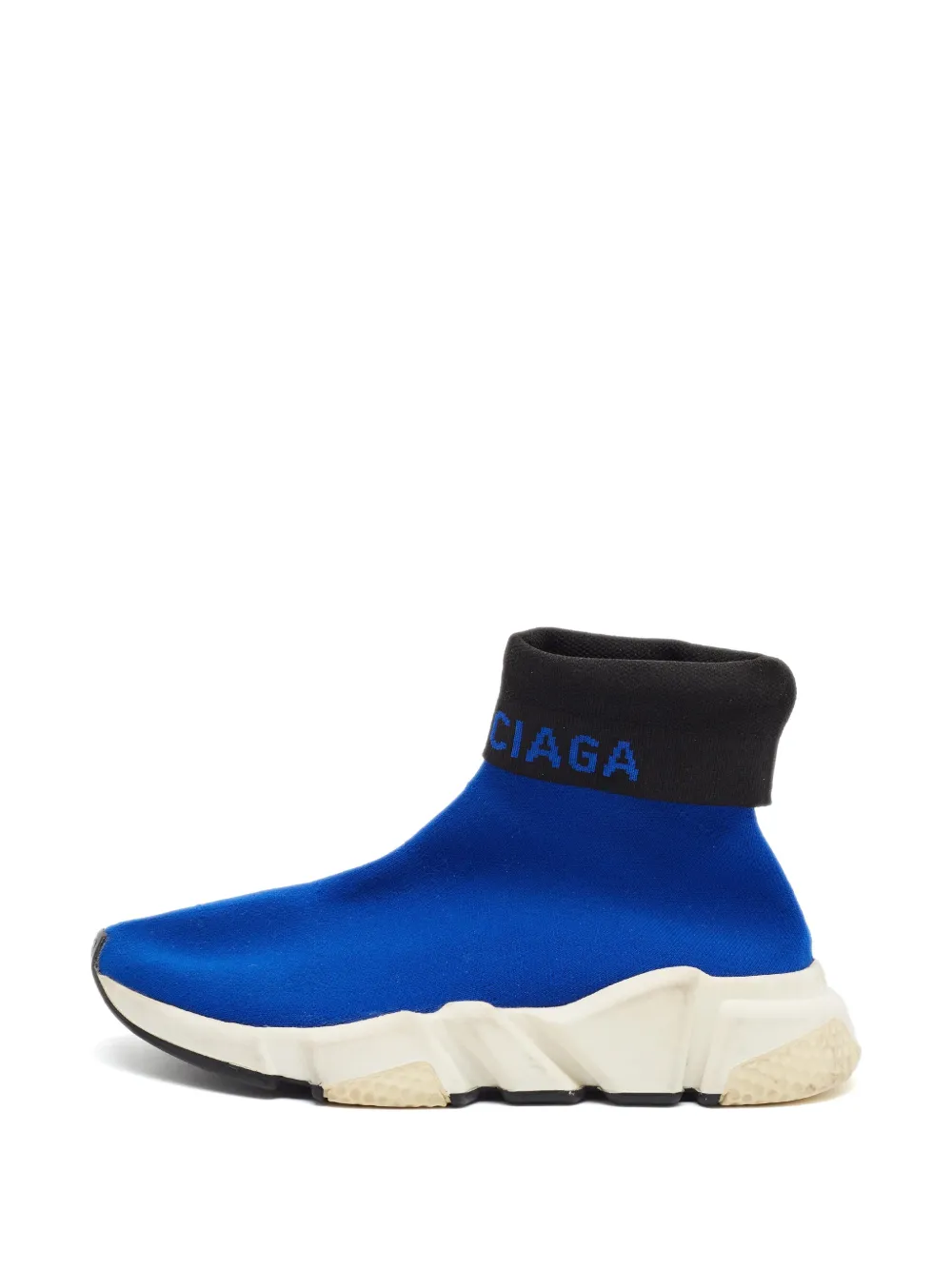 Balenciaga Pre-Owned Speed foldover-ankle sneakers - Blu