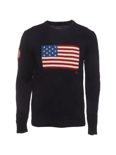 Polo Ralph Lauren Vintage 2016 USA-flag intarsia-knit sweater